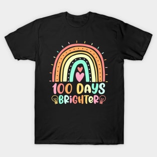 100 Days Rainbow Happy 100Th Day Of School Teacher T-Shirt